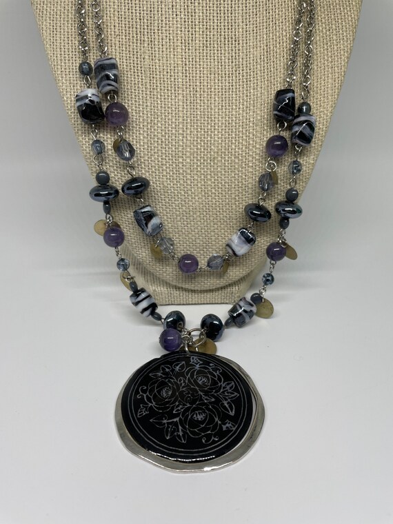 Unique vintage multi layer necklace - image 2