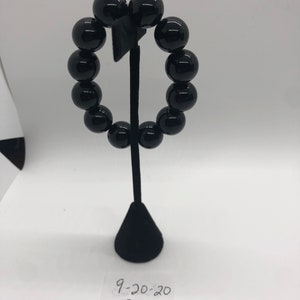 Vintage black beaded bracelet
