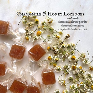 Chamomile & Honey Lozenges: Calming Botanical Healthy Candy - Gift Box, Wedding, Party Favor, Birthday - Made in Maine