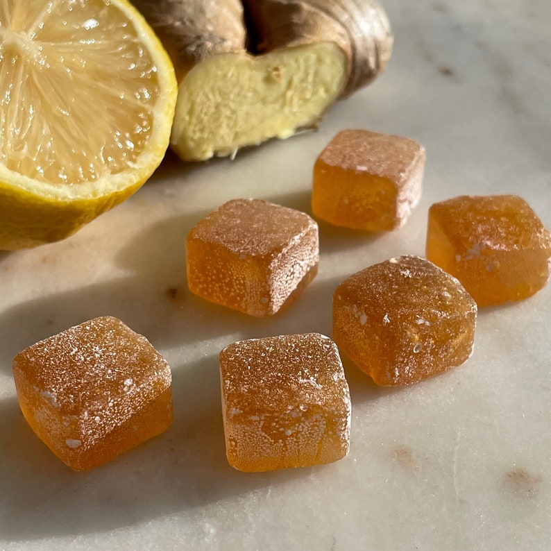 Honey Ginger Lemon Lozenges: Botanical & Traditional Healthy Candy Gift Box, Wedding, Party Favor, Birthday Made in Maine image 3