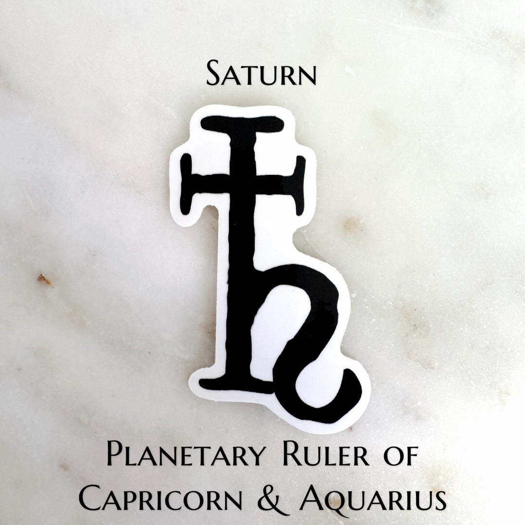 Saturn - Astrology Planetary Glyph - Ruler of Capricorn & Aquarius - Etsy