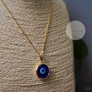 24k Gold Evil eye Murano Glass Necklace image 4