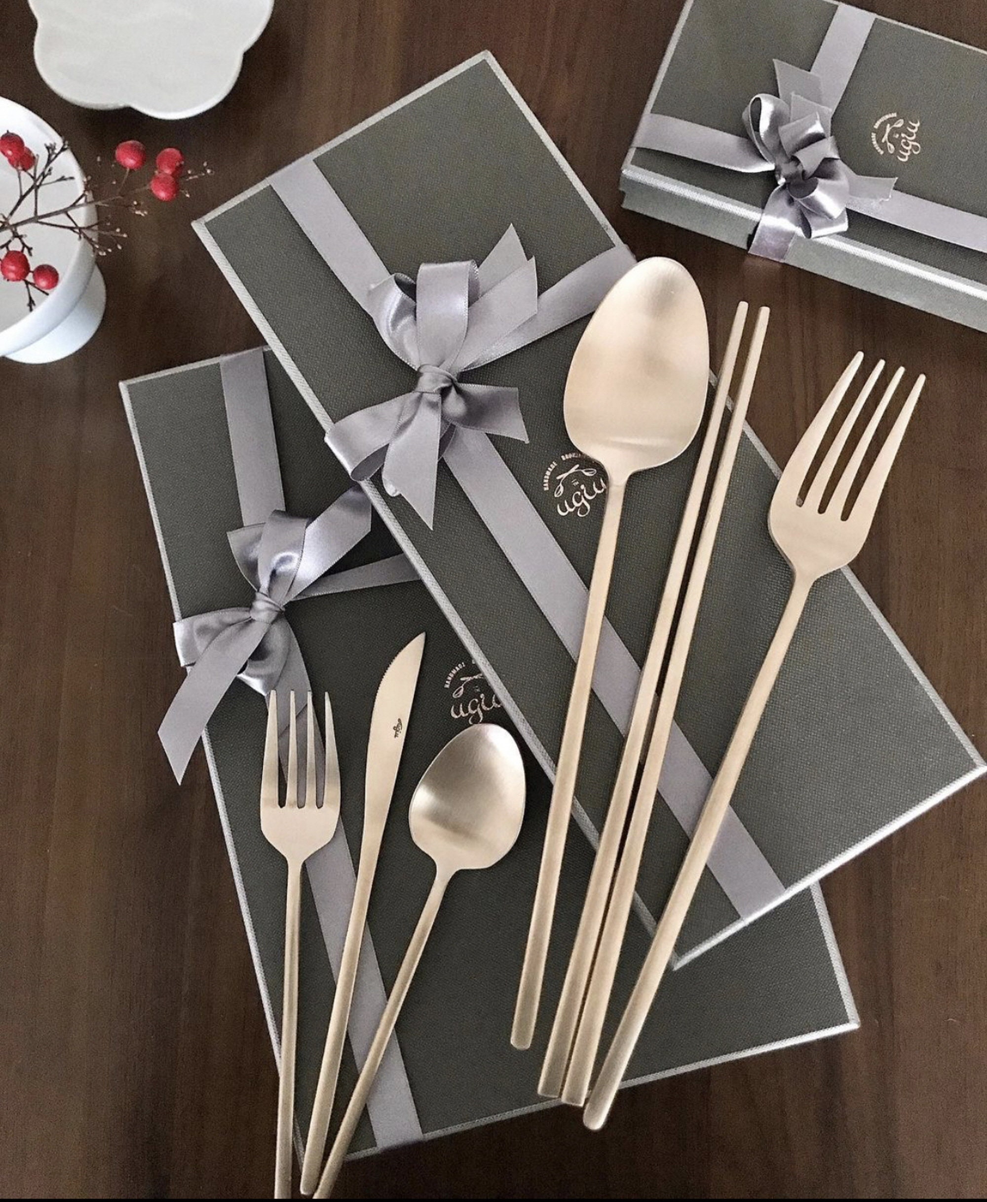 Korea bronze tableware By the Sea 3pcs Set Etsy