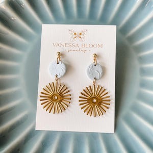 The Steph | polymer clay earrings | handmade| 18k gold plated | lightweight