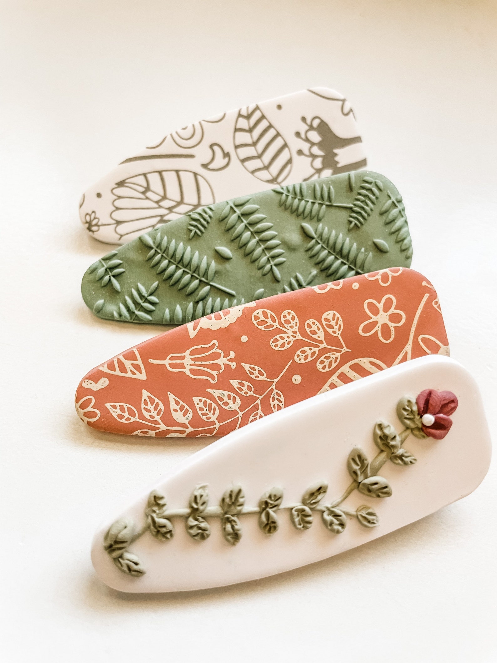 Handmade Polymer Clay Hair Clips Etsy