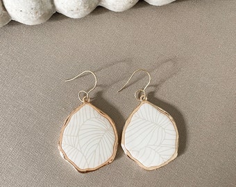 Handmade Polymer Clay Earrings | Gold Plated, Lightweight Statement Jewelry