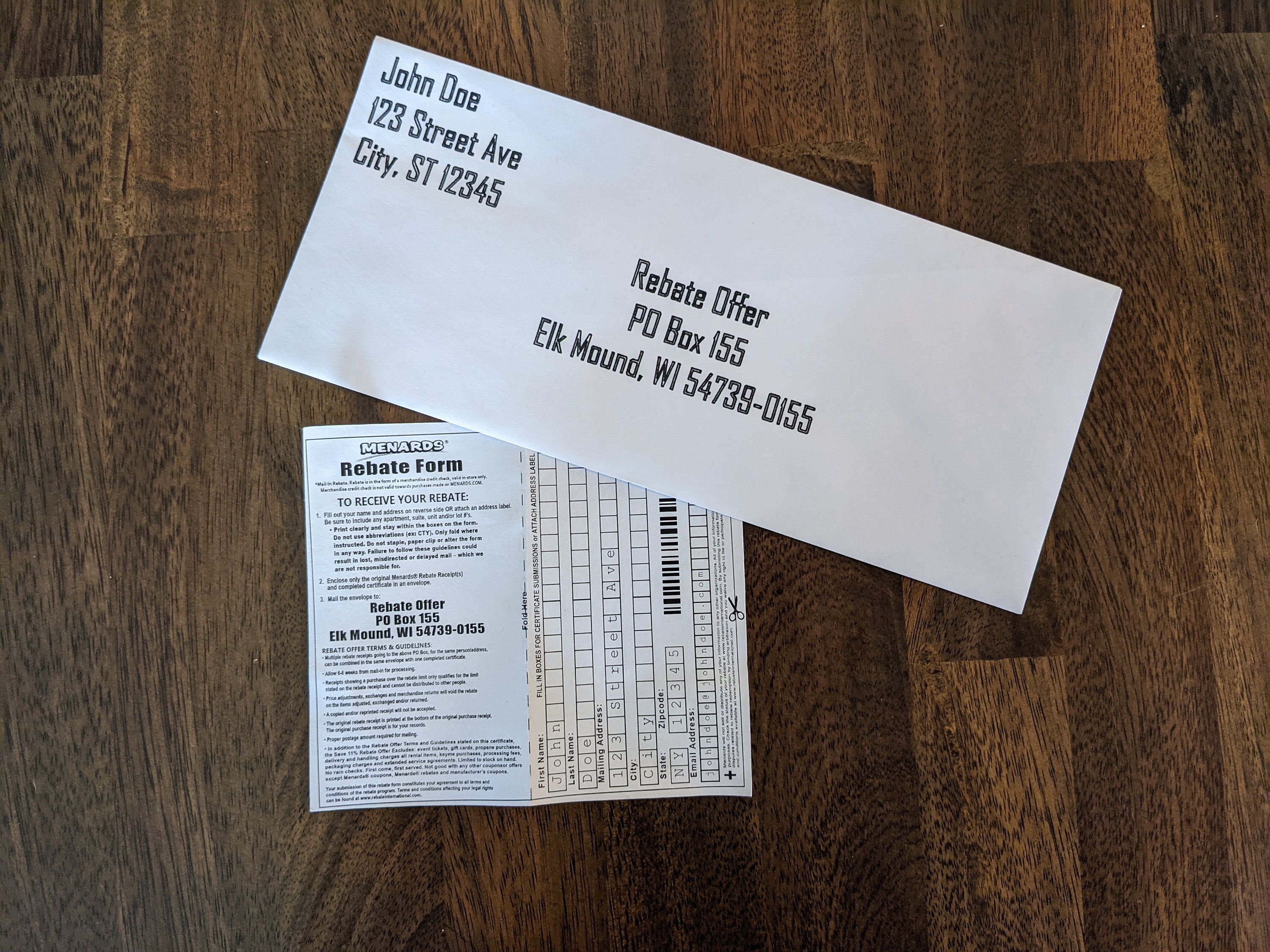 custom envelopes | menard rebates | funny gifts | menards themed