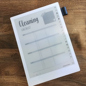 Cleaning Templates | 4 versions | Daily, Weekly, Monthly, Yearly | Supernote A5X | BOOX Tab Ultra C