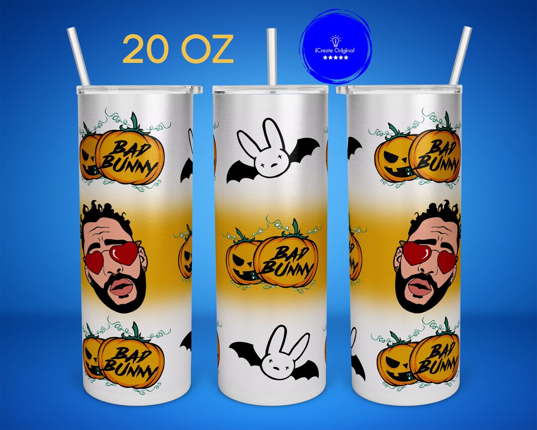 Bad Bunny Halloween Tumbler Halloween Insulated Tumbler 20 Etsy
