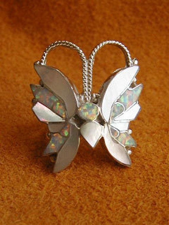 Mosaic Inlay Butterfly Ring by Rosita Wallace, Zun