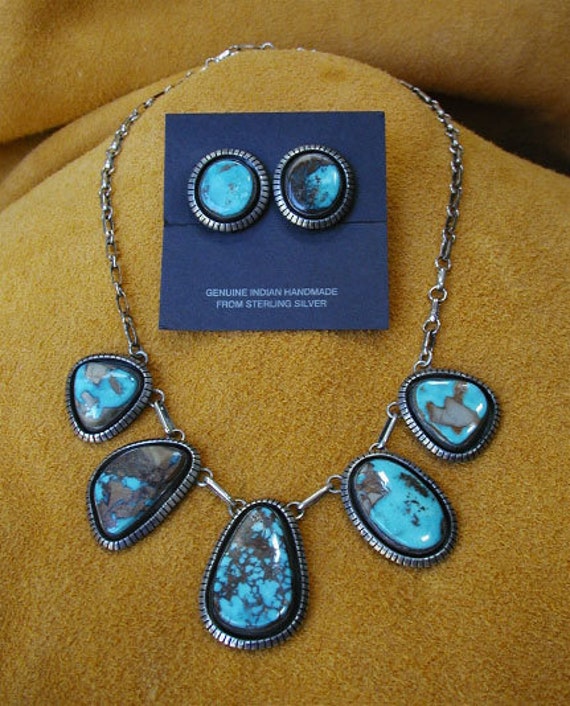Remarkable Vintage Native American Navajo Pilot Mountain Turquoise Sterling Silver Clip Earrings Remarkable Vintage Native American Navajo Pilot Mountain Turquoise Sterling Silver Clip Earrings