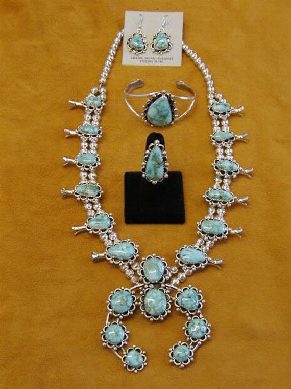 Fannie Platero Native American Navajo Turquoise Mountain Turquoise Sterling Silver Bracelet Fannie Platero Native American Navajo Turquoise Mountain Turquoise Sterling Silver Bracelet