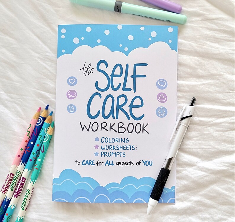 The Self Care Workbook Coloring Book Self Care Journal Etsy