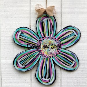 Hand Painted Flower Door Hanger | Whimsical Spring/Summer Decor