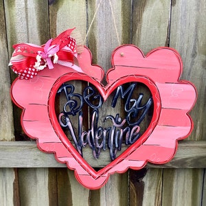 Valentine&#39;s Day Door Hanger - Valentine Door Hanger - Personalized Door Decor - Valentines Decor