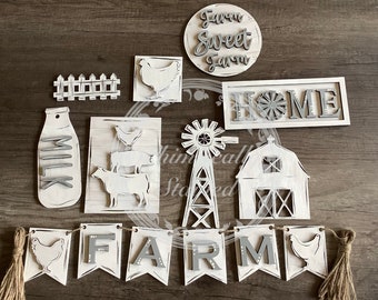 Farm Tiered Tray Decor