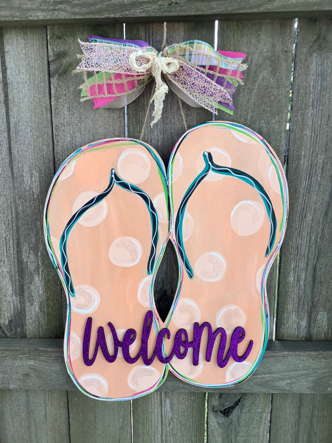Summer Door Hanger | Flip Flop Door Hanger | Door Hanger | Summer Decor ...