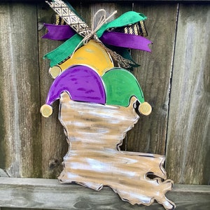 Mardi Gras Door Hanger | Mardi Gras Decor | Louisiana Door Hanger | Carnival | Door Hanger | New Orleans