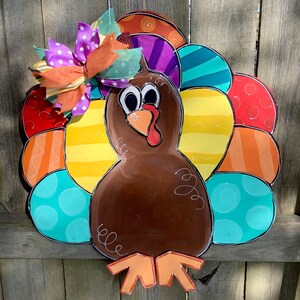 Turkey Wooden Door Hanger | Thanksgiving Door Hanger | Fall Decor | Fall Door Sign | Hello Fall Hanger | Fall | Autumn | Pumpkin Spice |