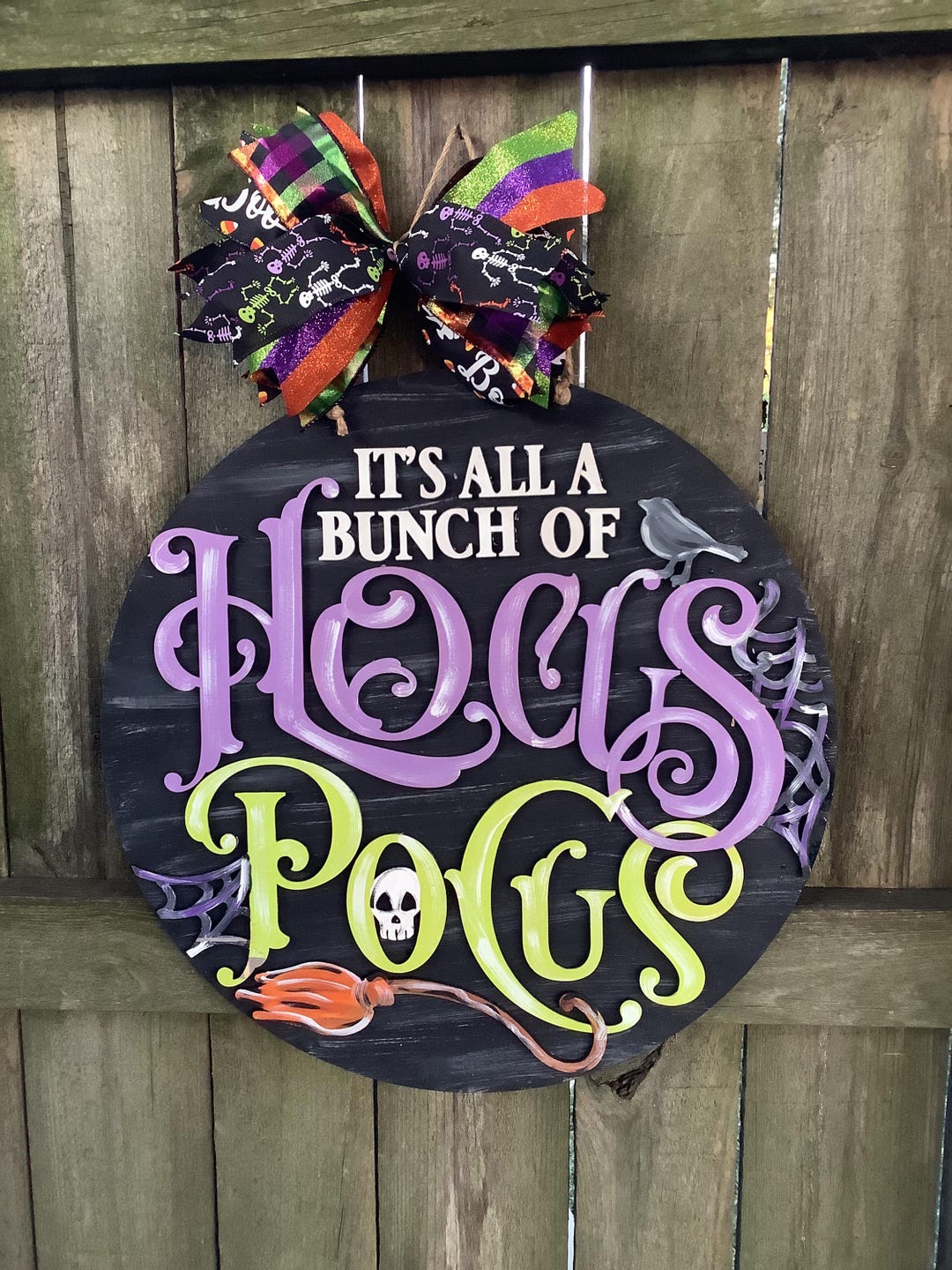 Hocus Pocus Door Hanger | Halloween Door Hanger | Witch Door Hanger ...