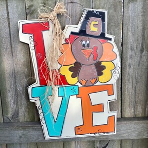 Turkey Wooden Door Hanger | Thanksgiving Door Hanger | Fall Decor | Fall Door Sign | Hello Fall Hanger | Fall | Autumn | Pumpkin Spice |