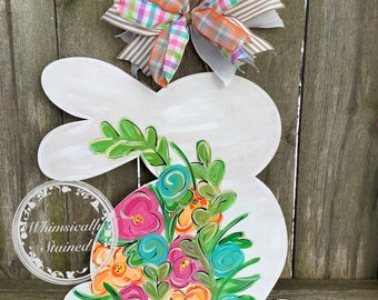 Easter bunny door hanger | Easter Door | Bunny | Happy Easter | spring door hanger