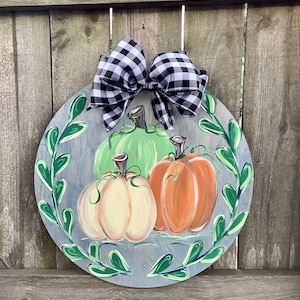 Fall Wooden Door Hanger | Pumpkin Stacked Door Hanger | Fall Decor | Fall Door Sign | Hello Fall Hanger | Fall | Autumn | Pumpkin Spice |