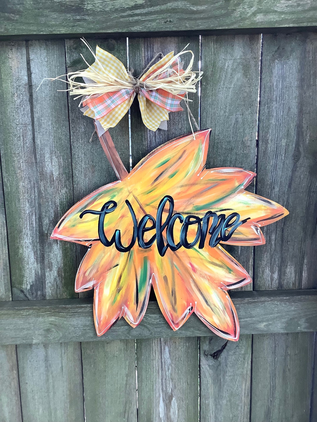 Fall Wooden Door Hanger | Pumpkin Stacked Door Hanger | Fall Decor ...