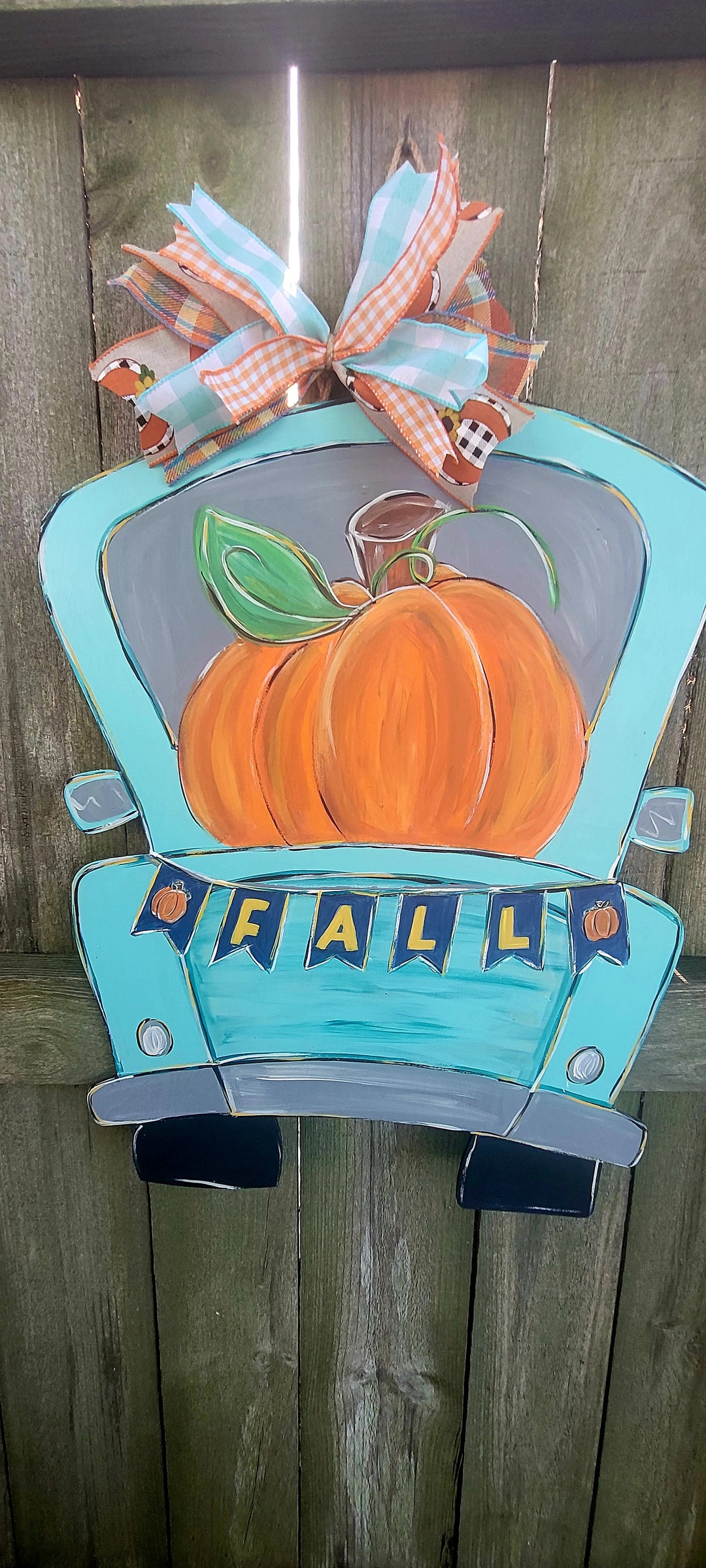 Fall Door Hanger Hello Fall Autumn Door Hanger Pumpkin Etsy