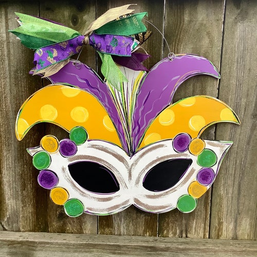 mardi gras wreath sash