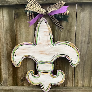Mardi Gras Door Hanger | Mardi Gras Decor | Mardi Gras Wreath | Carnival | Door Hanger | New Orleans