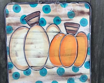 Fall pumpkin Door Hanger | Pumpkin Stacked Door Hanger | Fall Decor | Fall Door Sign | Hello Fall Hanger | Pumpkin Spice |