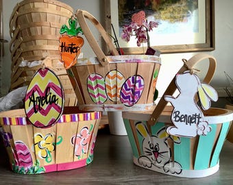Personalized Easter basket | Easter Pail  | Easter Egg Basket | Easter gift  | Easter Bunny | Easter Decor