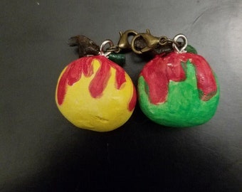 Set of 2 Bloody Candy Apple Charms