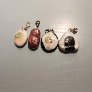 Set of Four Sushi Charms