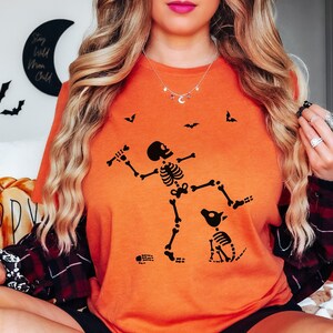 Halloween Shirt/ Halloween Skeleton Tee/Skeleton Dog T Shirt/Spooky Season Shirt/Spooky Vibes Shirt/Fall Shirt/Halloween Dog Tee/Dog Gift