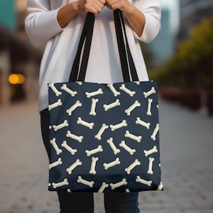 Dog Pattern Tote Bag, Dog Tote Bag, shoulder bag, shopper, dog lover gift, weekender bag, tote bag reusable, eco friendly