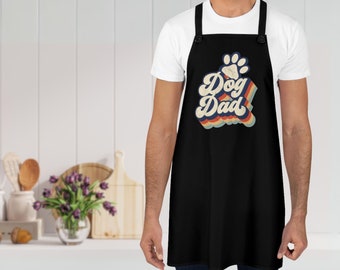 Retro Dog Dad Apron, Father's Day Gift, BBQ Apron, Dog Dad Gift, Baking Apron, Chef Apron