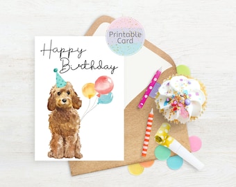 Tarjeta de cumpleaños del perro, Tarjeta para papá perro, Tarjeta para mamá perro, Del perro, Tarjeta de mascota de mamá perro, Regalos para perros, Mascotas- Descarga digital