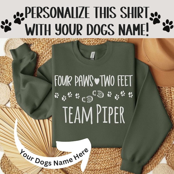 Personalized Dog Sports Sweatshirt: Four Paws Teamwork Training Shirt