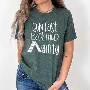 Dog Agility Shirt, Run Fast Bark Loud,Dog Sports, Agility Gift,Dog Training, Agility Course Map, Training with Dog, Sports Dog,Agility Gift