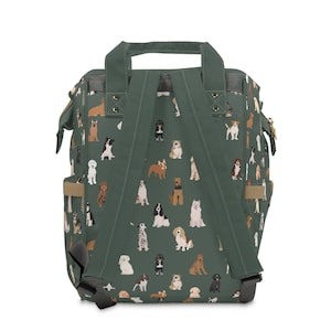 Dog Mom Gift Backpack, Dog Lover Backpack, Puppy Training Bag, Dog Print Backpack, Waterproof Dog Mom Bag, New Puppy Gift, Dog Lover Gift image 4