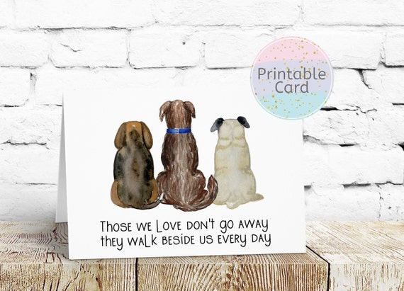 Pet Sympathy Card Printable Pet Condolence Card Pet - Etsy