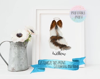 Dog Memorial Gift, Papillon, Dog Loss Gift ,Dog Sympathy Gift, Loss of Dog, Pet Loss Gifts, Personalized Gift, DIGITAL FILE ONLY