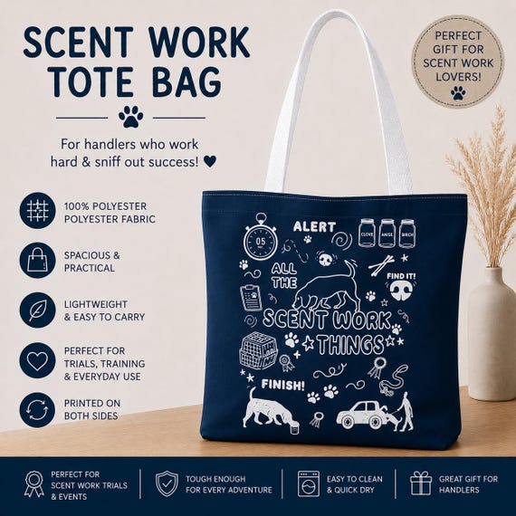 Scent Work Tote Bag, Dog Training Handler, Dog Sports Gear