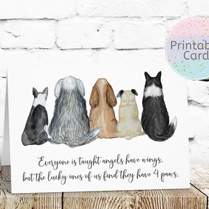 Pet sympathy card Printable, Pet Condolence card, Pet Sympathy, Dog Sympathy Card, Loss of Dog, INSTANT DOWNLOAD