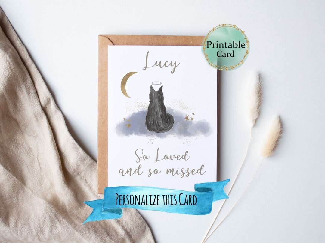 Personalized Cat Sympathy Card Printable Pet Condolence Card - Etsy Personalized Cat Sympathy Card Printable Pet Condolence Card - Etsy
