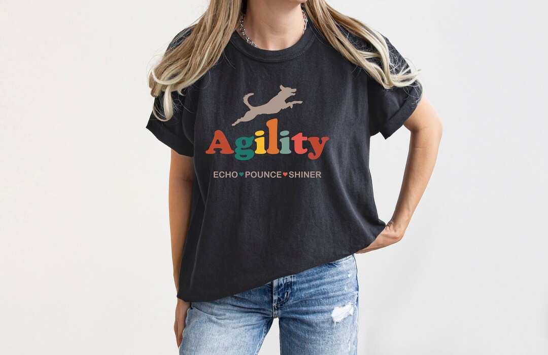 Custom Dog Agility Shirt, Your Dogs Names, Agility Dog Tee, Dog Sports