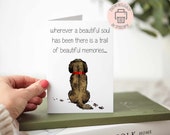 Pet sympathy card Printable, Pet Condolence card, Pet Sympathy, Sympathy Card, Loss of Dog, Pet Loss Card,  Paw Prints-INSTANT DOWNLOAD