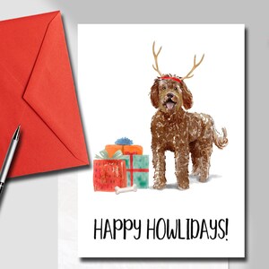 Goldendoodle, Labradoodle, biglietto di Natale per cani, biglietto di auguri, biglietto di Natale, biglietti di Natale Doodle, DOWNLOAD IMMEDIATO